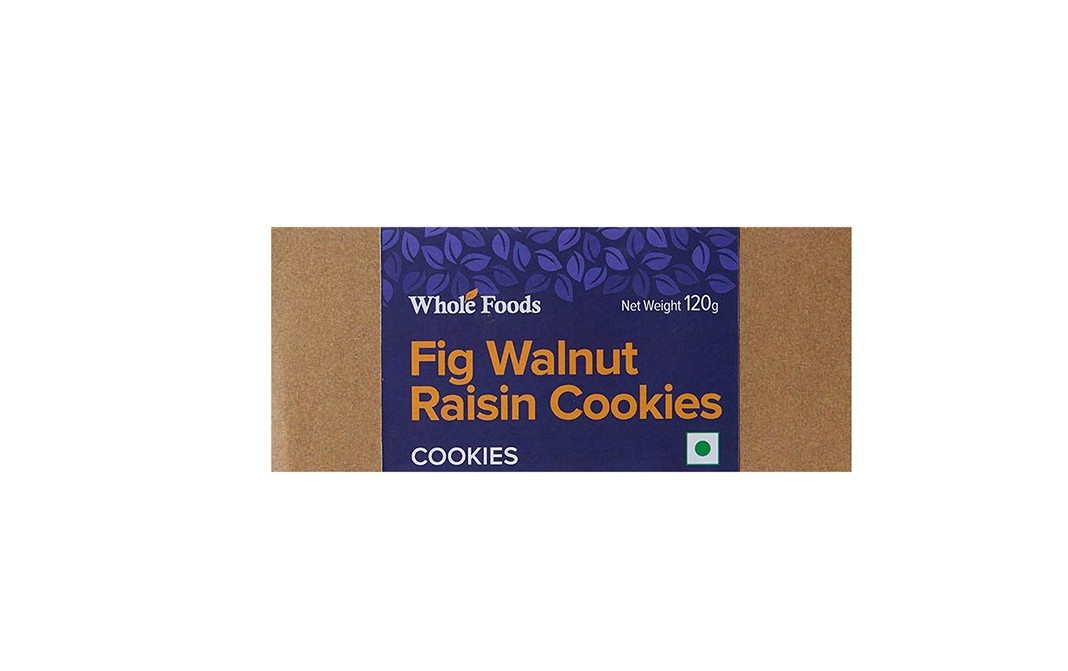 Whole food Fig Walnut Raising Cookies    Pack  120 grams